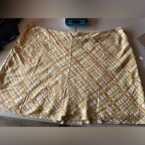 BP NWT Size 3x Yellow and green plaid Skirt (zipper Closure) y2k